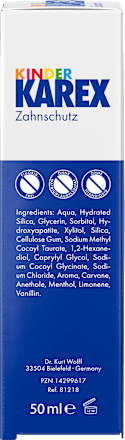 Zahnpasta Kinder, 0-6 Jahren fluoridfrei, 50 ml