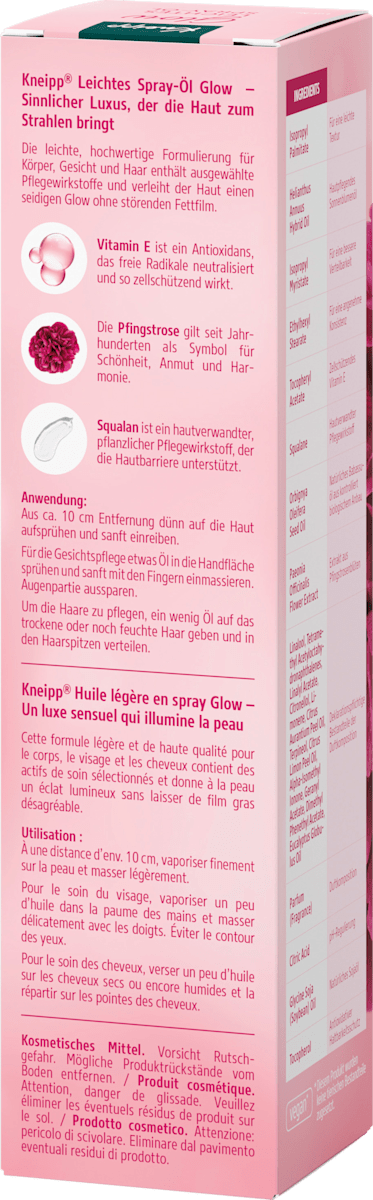 Körperöl leichtes Spray-Öl Glow, 100 ml