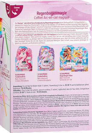 Cadeauset kinderbubbelbaden regenboogmagie 3-delig, 1 stuk