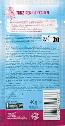 Kinderbadtoevoeging badkristallen hart ballet, 40 g