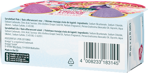 Kinder Badezusatz Sprudelbad Einhornkutsche, 2 St