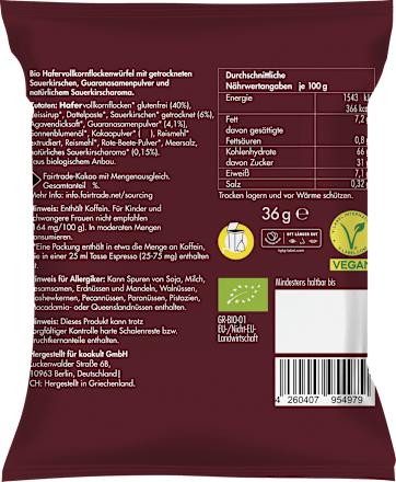 Koffein Bites Choco Cherry, 36 g koawach