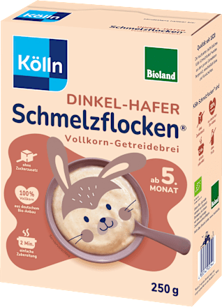 Getreidebrei Dinkel-Hafer Schmelzflocken ab dem 5. Monat, 250 g