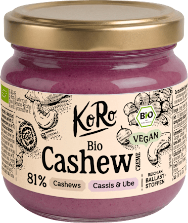 Cashew Creme mit Cassis & Ube, 200 g