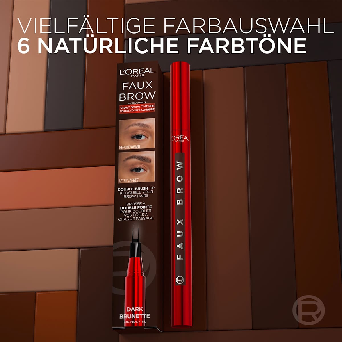Wenkbrauwpotlood Infaillible Faux Brow Donkerbruin, 1 ml