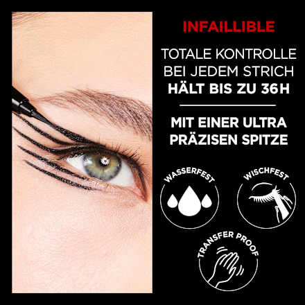 Eyeliner Infaillible 36H Micro 01 Obsidian, 0,4 g L'ORÉAL PARiS