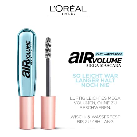 Mascara Air Volume Mega Waterproof Black, 7,9 ml