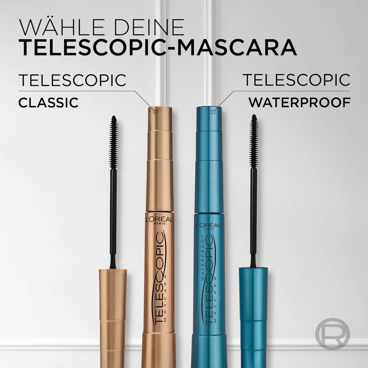 Mascara Telescopisch Waterdicht Zwart, 8 ml