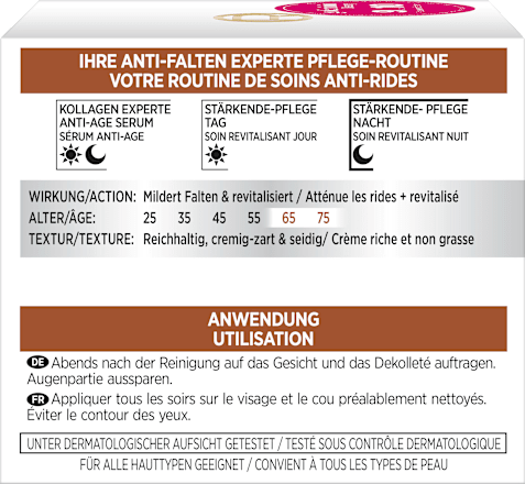 Nachtcreme Anti Falten Experte 65+, 50 ml