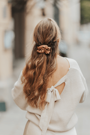 Scrunchies, Altrosa, Beige, 2 St Langhaarmädchen