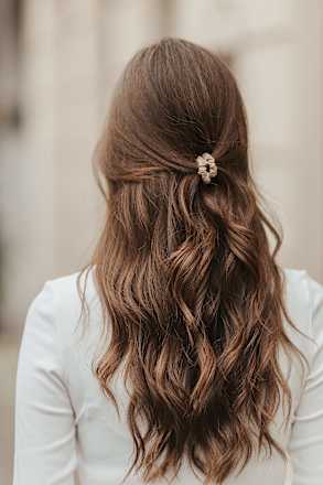 Scrunchies gerafft mit Herz-Charm, 3 St Langhaarmädchen