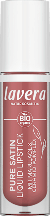 Lippenstift Liquid Pure Satin 02 Nude Petal, 4 ml lavera NATURKOSMETIK
