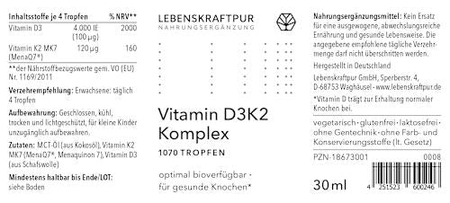 Vitamin D3 1000 I.E. K2 Komplex Tropfen, 30 ml