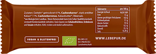 Rohkostriegel, Brownie, 50 g