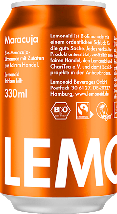 Erfrischungsgetränk, Lemonaid Maracuja, 0,33 l EINWEG
