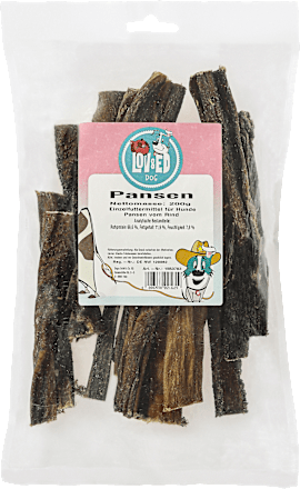 Kausnack Hund Rinderpansen, 210 g