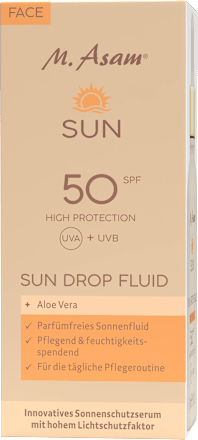 Sonnenfluid Gesicht sun drops LSF 50 + beach pillow bag, 1 St M. Asam