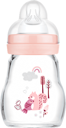 Babyflasche aus Glas Feel Good matt, rosa, von Geburt an, 170 ml, 1 St mam