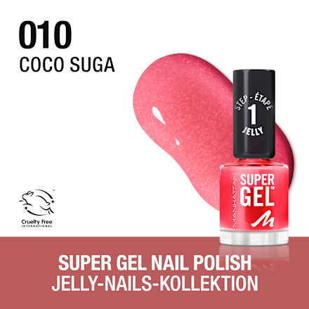 Nagellack Super Gel Jelly 010 Coco Suga, 12 ml MANHATTAN Cosmetics