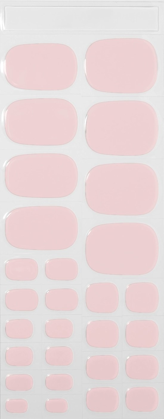 Maniko Feuilles d'ongles en gel UV Pédicure Creamy Sheer, 30 pcs