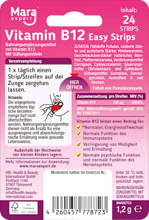 Easy Strips Vitamine B12 Tongstrips, 24 stuks