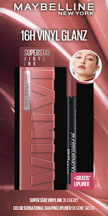 Lippenstift Set Super Stay Vinyl Ink 35 & gratis Lipliner Color Sensational 8, 1 St