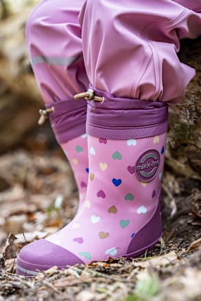 Gummistiefel mit Herz-Muster, lila, Gr. 28/29, 1 St