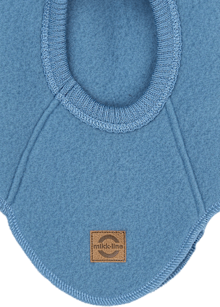Merinowol muts met oren, blauw, maat 86/92, 1 stuk