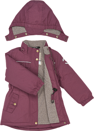 Winterjacke mit Rüschen-Details, lila, Gr. 110/116, 1 St