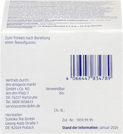 Arzneitee, Beruhigungs Tee (12 Beutel), 24 g
