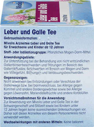 Medicinale thee, lever- en galblaasthee (12 zakjes), 21 g