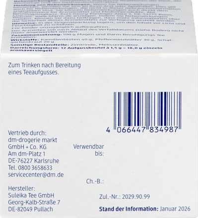 Arzneitee, Magen & Darm Beruhigungs Tee für Kinder (12 Beutel), 18 g