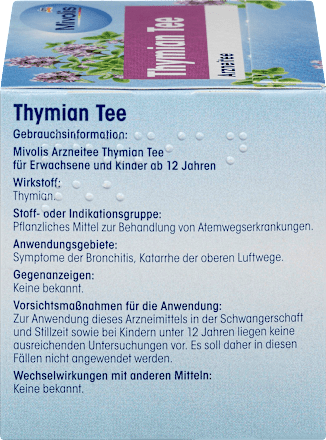 Arzneitee, Thymian Tee (12 Beutel), 16,8 g