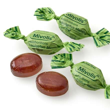 Bonbon, Halsbonbons Euklyptus-Menthol, zuckerfrei, 75 g