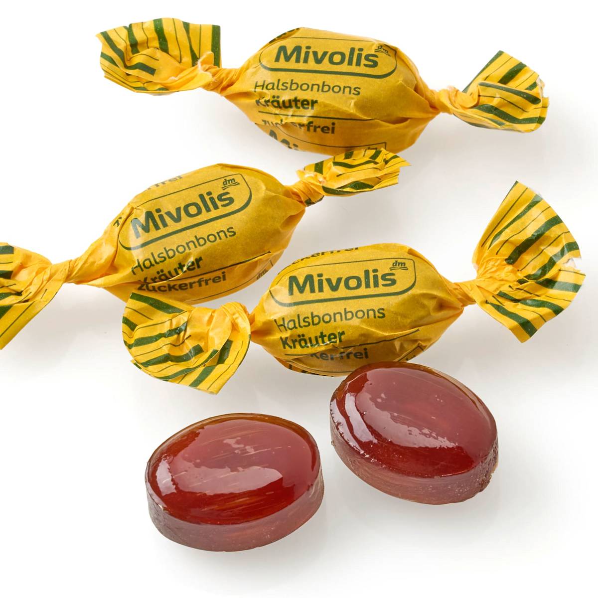 Mivolis Bonbon, Halsbonbons Kräuter, zuckerfrei, 125 g