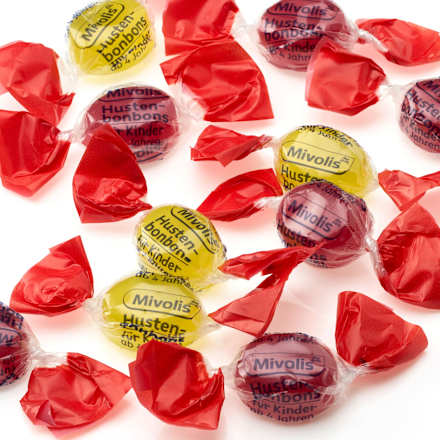 Bonbon, rote und gelbe Früchte für Kinder, zuckerfrei, 75 g