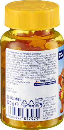 Multivitamin-Bärchen für Kinder 60 St, 120 g Mivolis