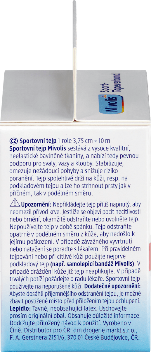 Mivolis Sport-Tapeverband, 3,75 cm x 10 m, 1 Rolle, 10 m