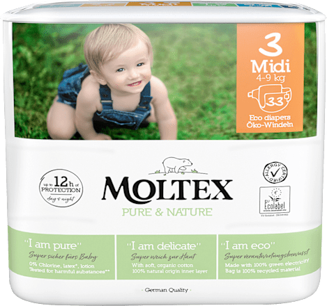 Pure & Nature Luiers Maat 3 Midi (4-9 kg), 33 stuks