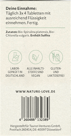 Spirulina & Chlorella Tabletten 360 St, 180 g