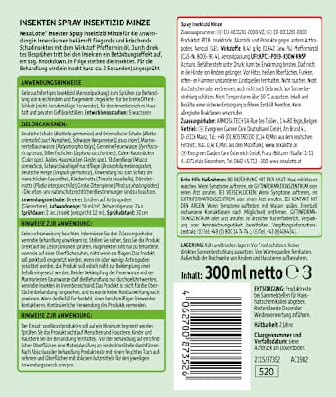 Insekten Spray Minze, 300 ml