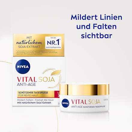 Anti Age Gesichtscreme Vital Soja LSF 30, 50 ml NIVEA