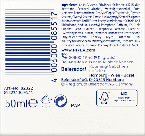 Anti Falten Gesichtscreme Q10 Energy LSF 15, 50 ml NIVEA