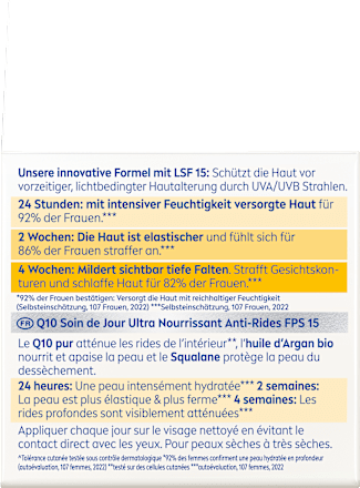 Anti Falten Gesichtscreme Q10 extra reichhaltig LSF 15, 50 ml NIVEA