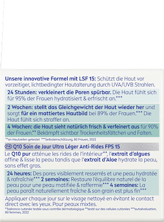 Anti Falten Gesichtscreme Q10 Porenverfeinerung LSF 15, 50 ml NIVEA