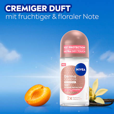Antitranspirant Deo Roll-on Derma Control Clinical Trockenes Hautgefühl, 50 ml