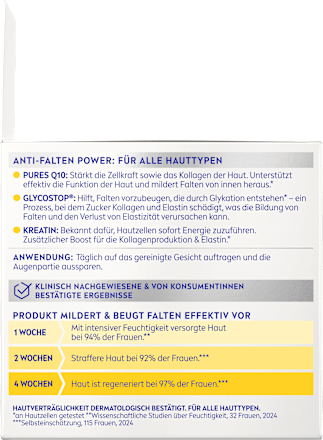 Gesichtscreme Q10 Anti-Falten LSF30, 50 ml