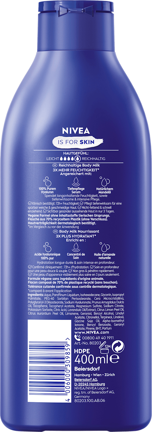 NIVEA Körpermilch Reichhaltige Body Milk, 400 ml