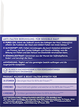 Nachtcreme Q10 Anti-Falten Sensitiv, 50 ml