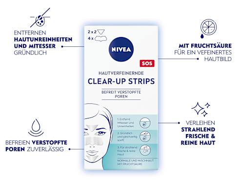 Neusstrips Clear-Up huidverfijning, 6 stuks
